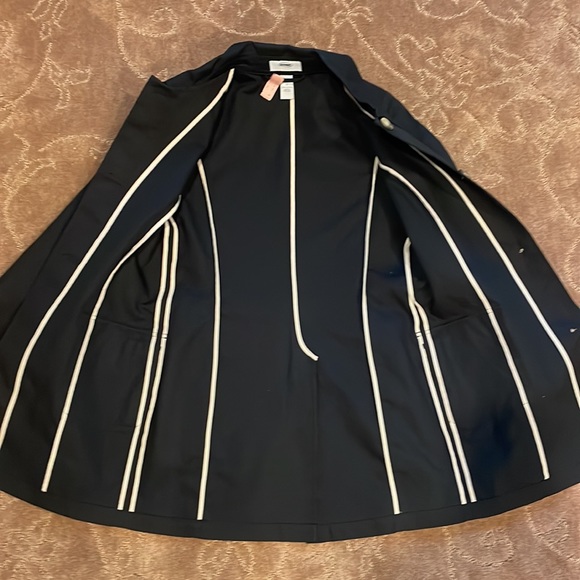 Old Navy black mid thigh length trench coat, Womens size Small - Picture 7 of 8